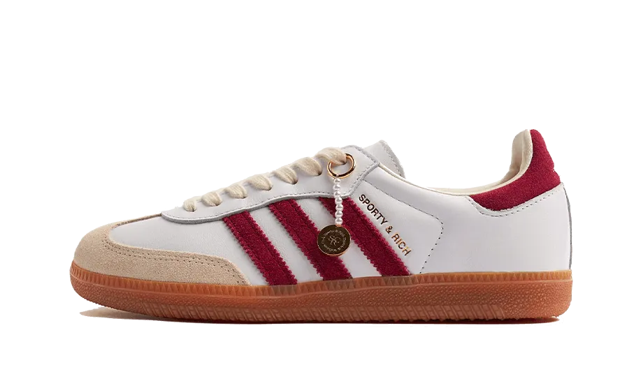 Adidas Samba Sporty & Rich White Collegiate Burgundy