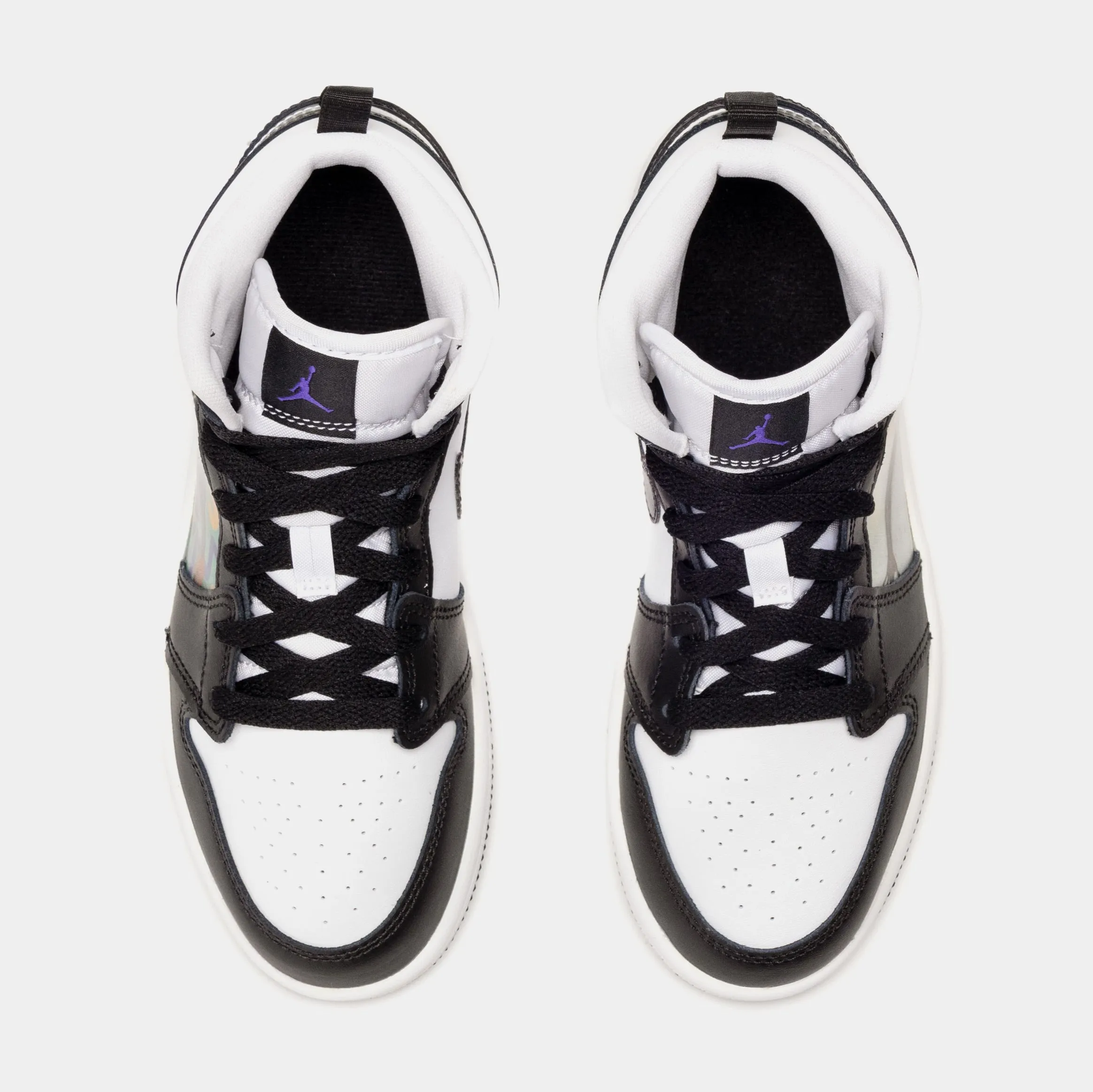 Air Jordan 1 Mid Preschool Lifestyle Shoes (Black/White)