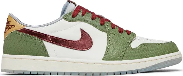 Air Jordan 1 Retro Low OG 'Year of the Dragon' Oil Green Sneakers for Men