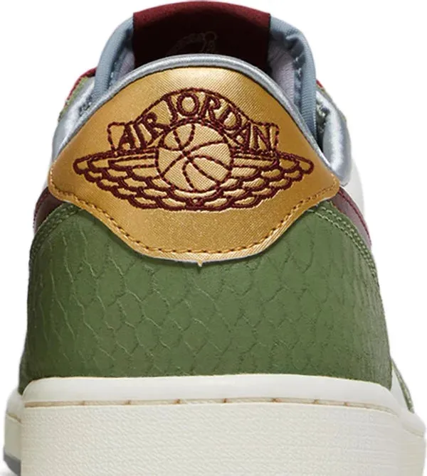 Air Jordan 1 Retro Low OG 'Year of the Dragon' Oil Green Sneakers for Men