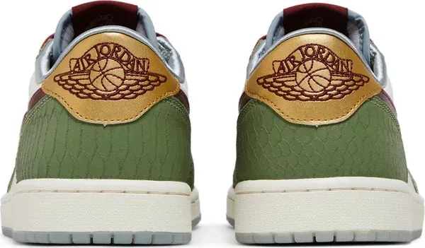 Air Jordan 1 Retro Low OG 'Year of the Dragon' Oil Green Sneakers for Men