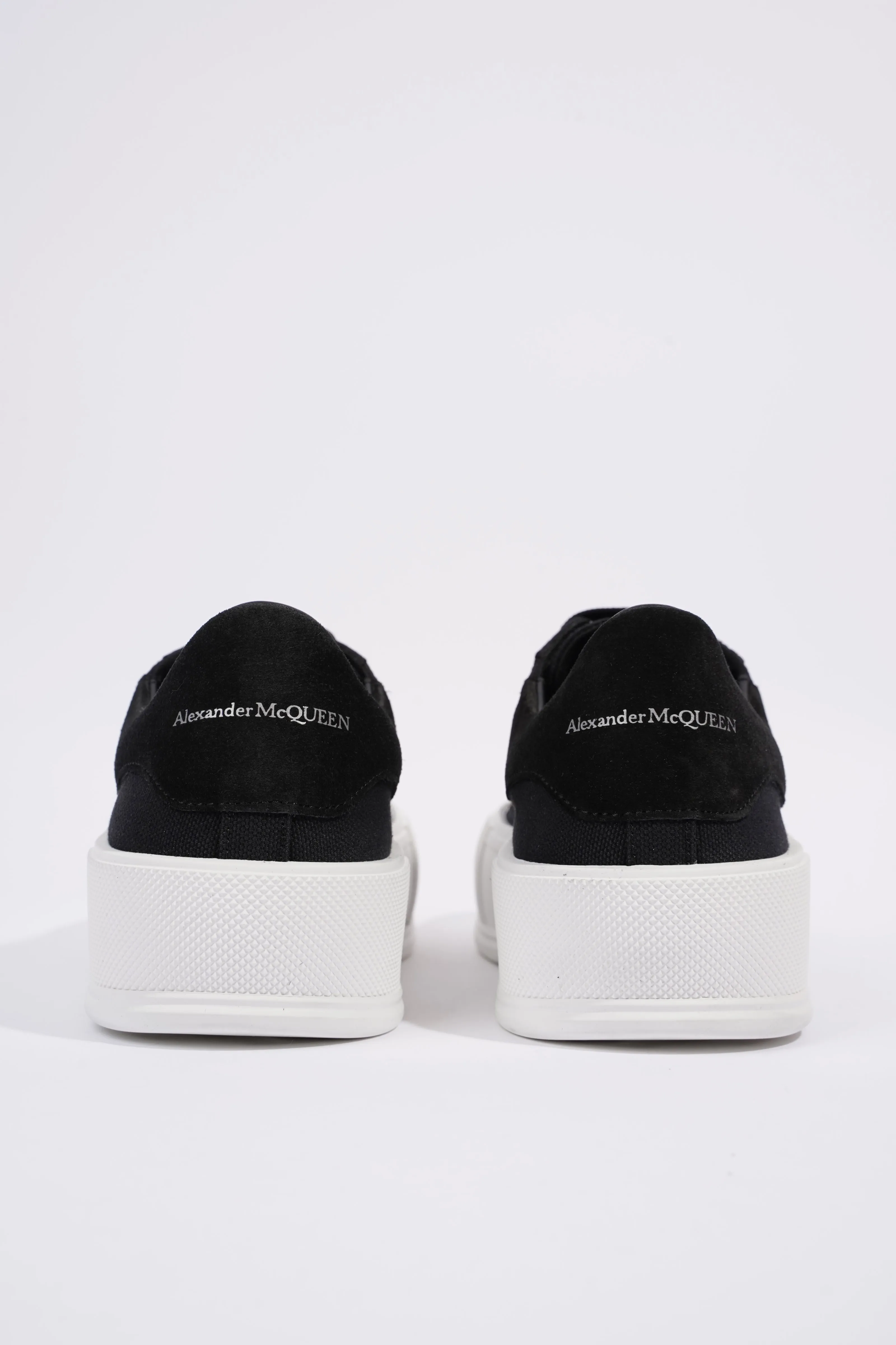 Alexander McQueen Deck Plimsoll Black / White Canvas EU 37 UK 4