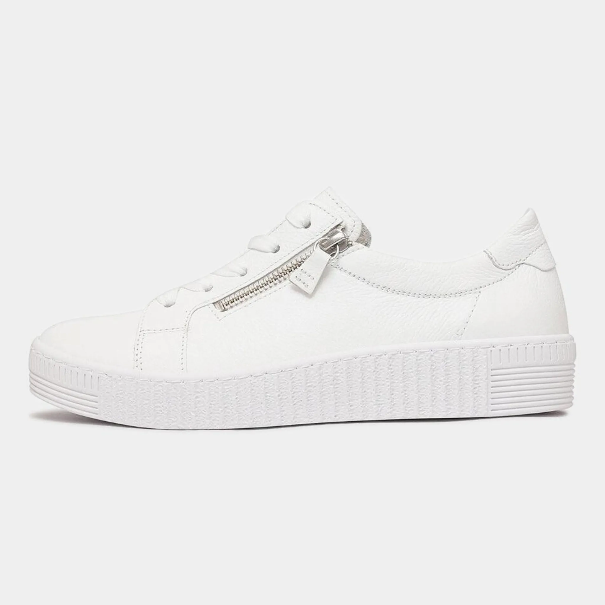 Amelia White Leather Sneakers