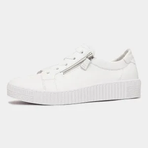 Amelia White Leather Sneakers