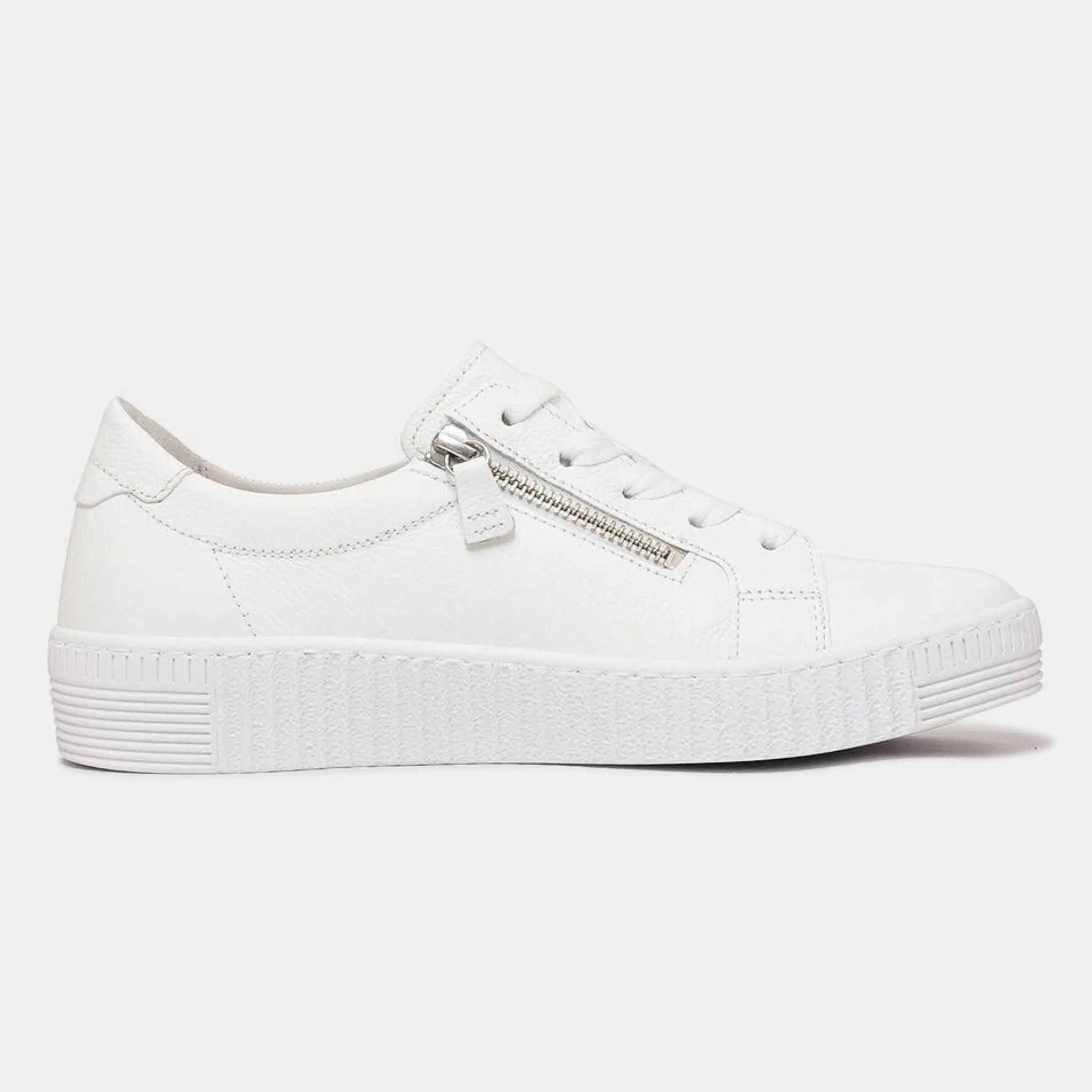 Amelia White Leather Sneakers