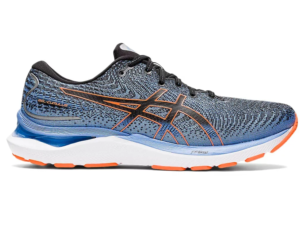 Asics Mens Gel Cumulus 24 Extra Wide- Black/Shooting Orange (1011B367-003)