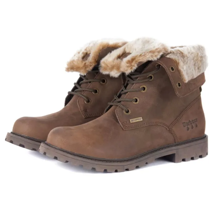 Barbour Ladies Hamsterley Roll Top Boots - Brown