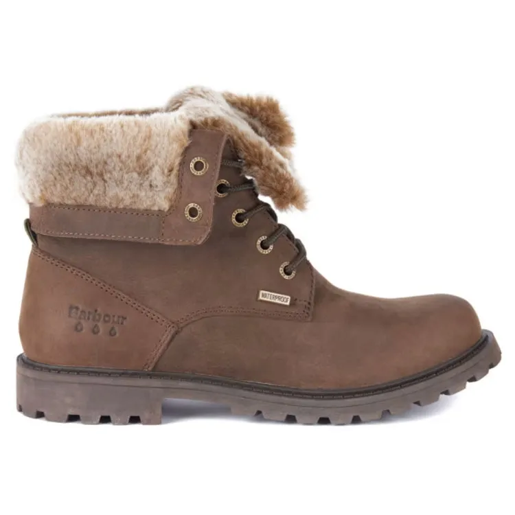 Barbour Ladies Hamsterley Roll Top Boots - Brown