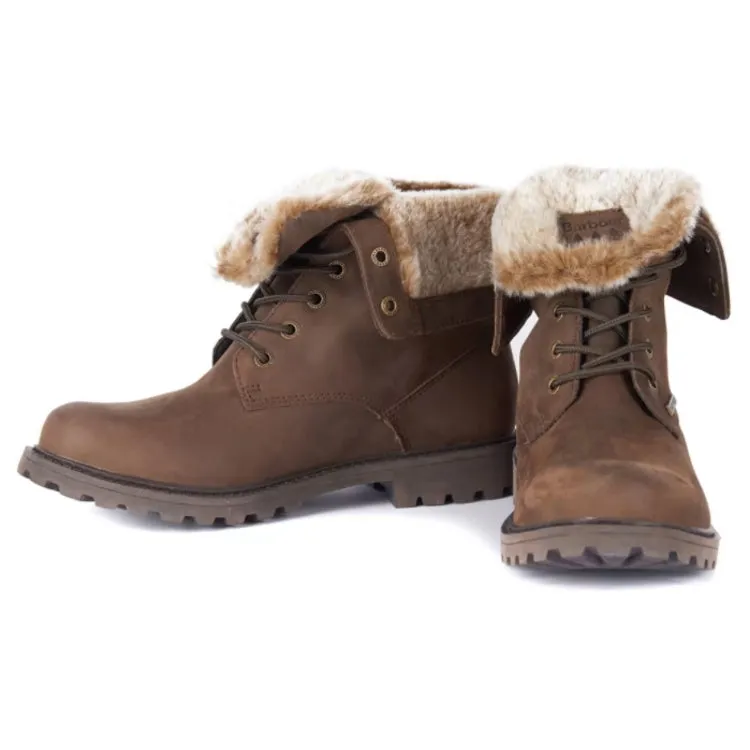 Barbour Ladies Hamsterley Roll Top Boots - Brown