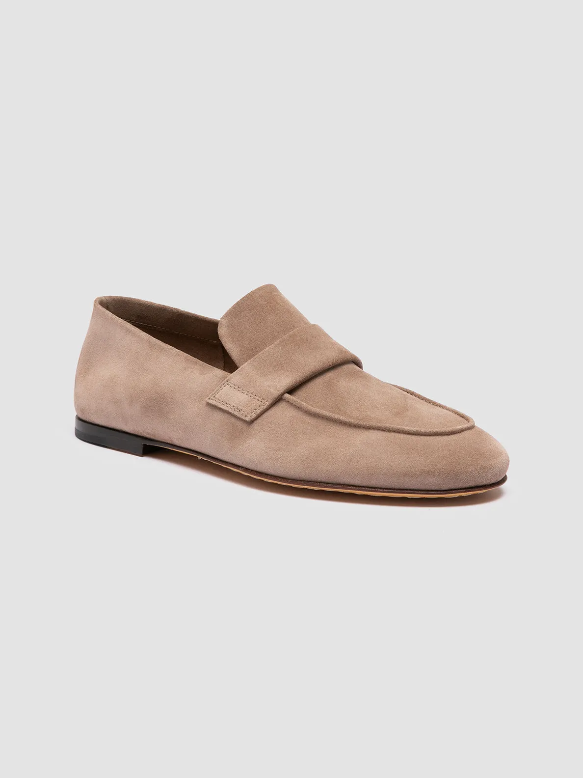 BLAIR 005 - Taupe Suede Loafers