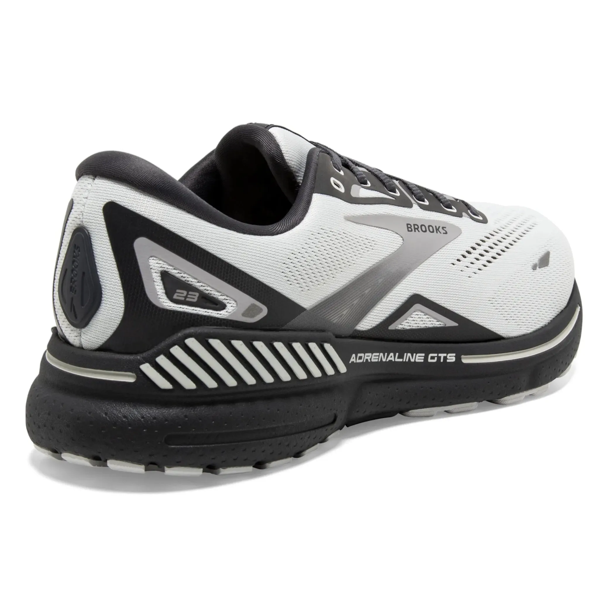 Brooks Men's 110391 065 Adrenaline GTS 23  Oyster Ebony Alloy Cushion Support Running Shoes