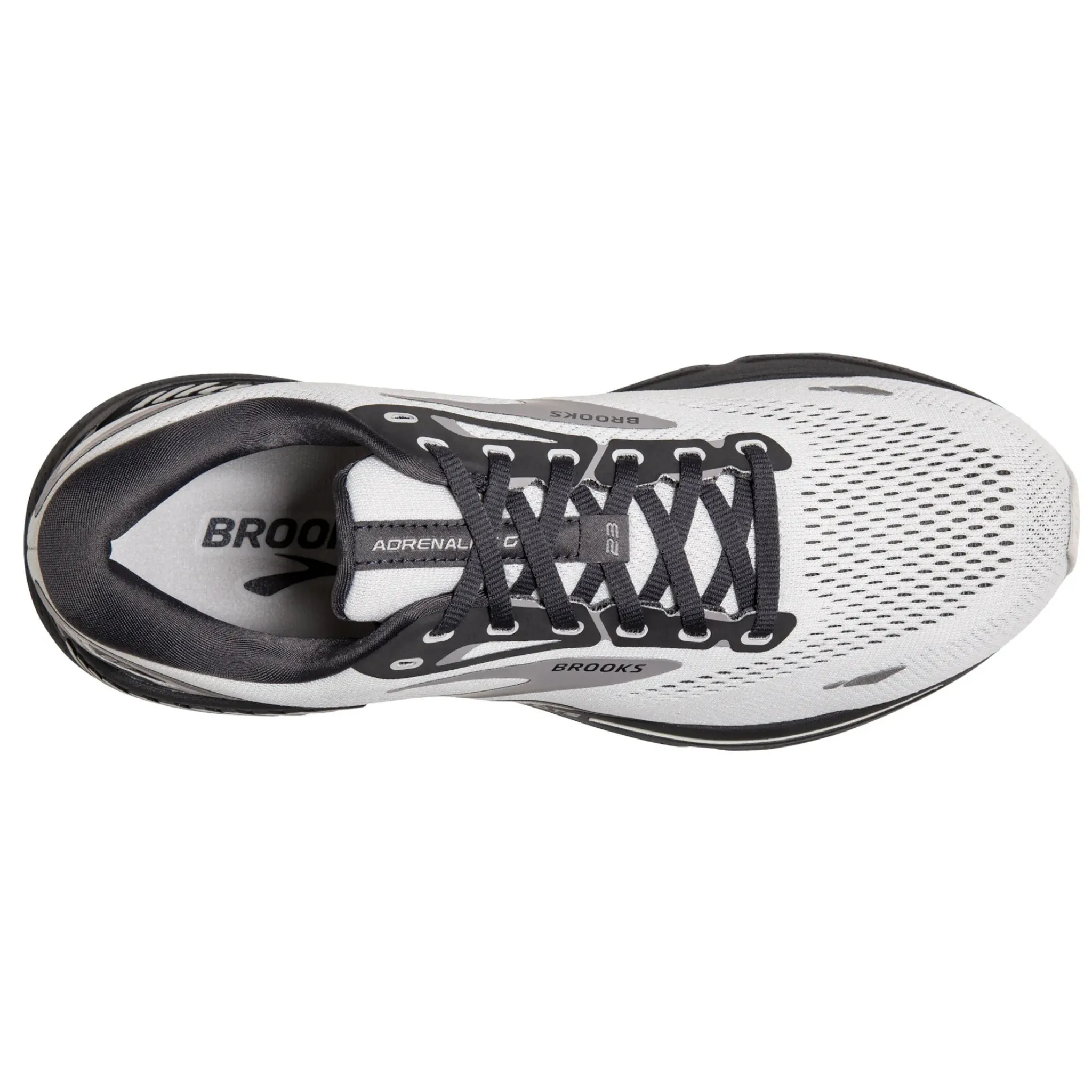 Brooks Men's 110391 065 Adrenaline GTS 23  Oyster Ebony Alloy Cushion Support Running Shoes