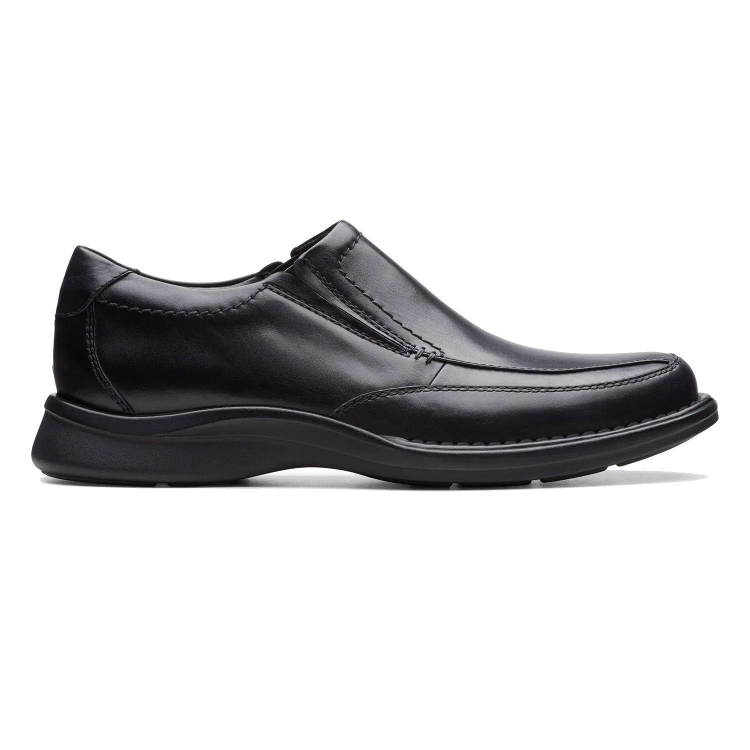 CLARKS KEMPTON FREE SLIP ON BLACK - MENS