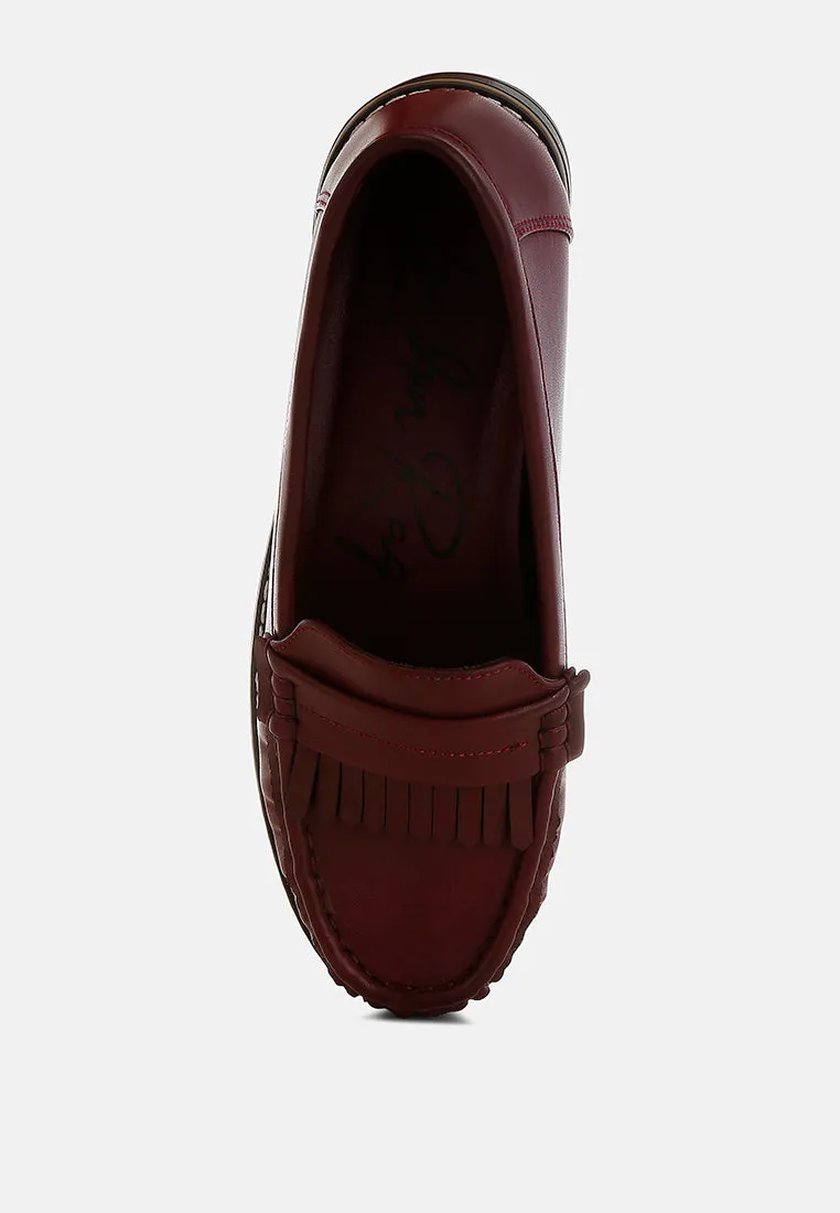 Croyda Fringed Nubuck Loafers