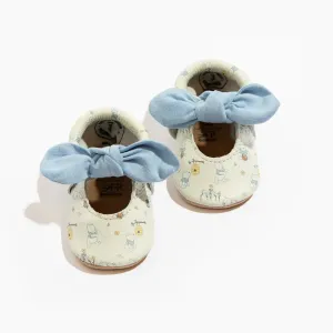 Disney Pooh Bear Linen Knotted Bow Baby Shoe