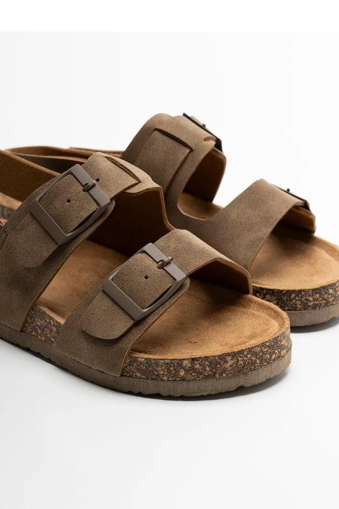 Double Strap Sandal Brown