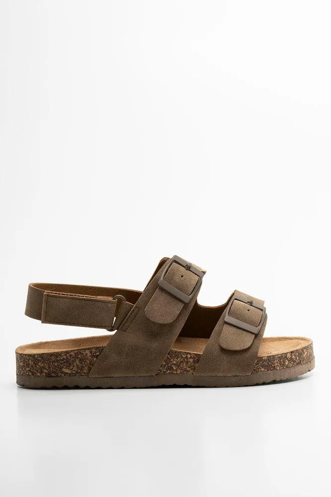 Double Strap Sandal Brown