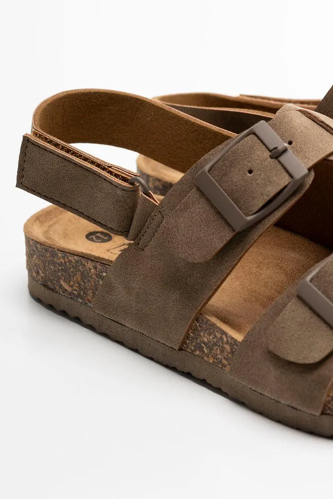 Double Strap Sandal Brown