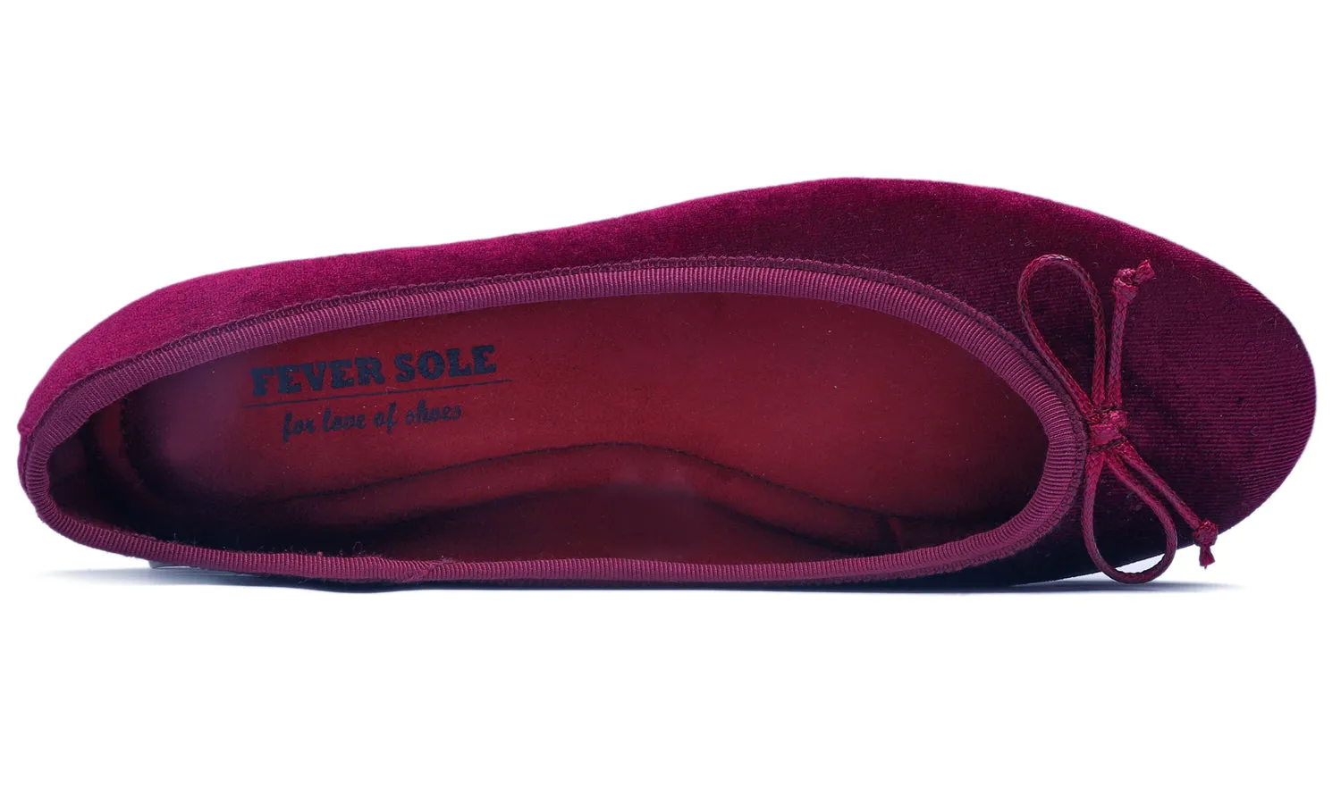 Feversole Women's Macaroon Faux Suede Memory Foam Cushion Insock Soft Ballet Flat Velvet Burgundy Red