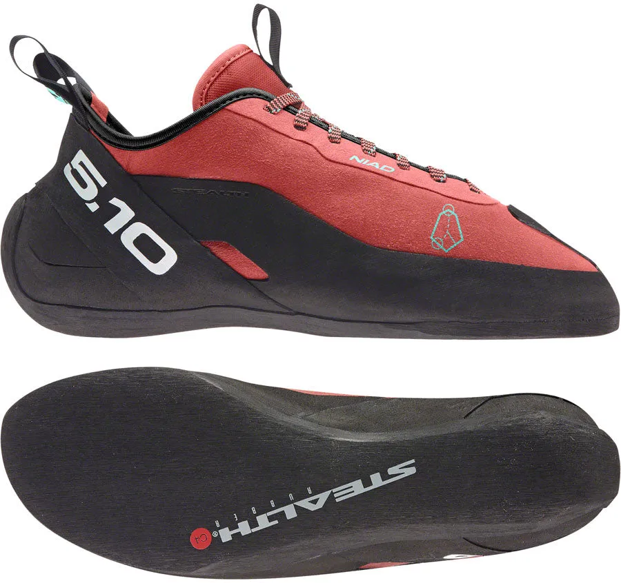 Five Ten Niad Lace Climbing Shoe - Men's, Core Black/Crew Red/Acid Mint