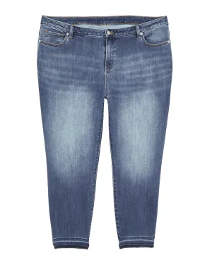 Ford Cropped High Waisted Skinny Jean with Released Hem | Medium Wash