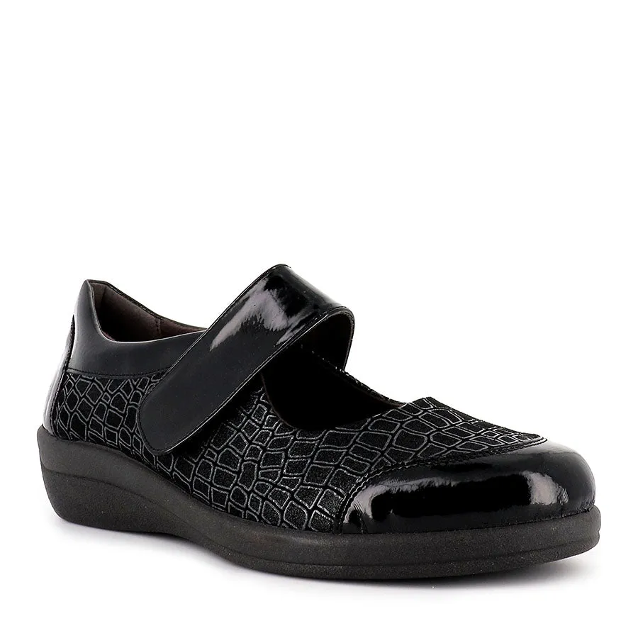 GIJON 43305 - BLACK PATENT LEATHER