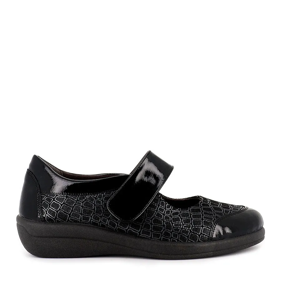 GIJON 43305 - BLACK PATENT LEATHER