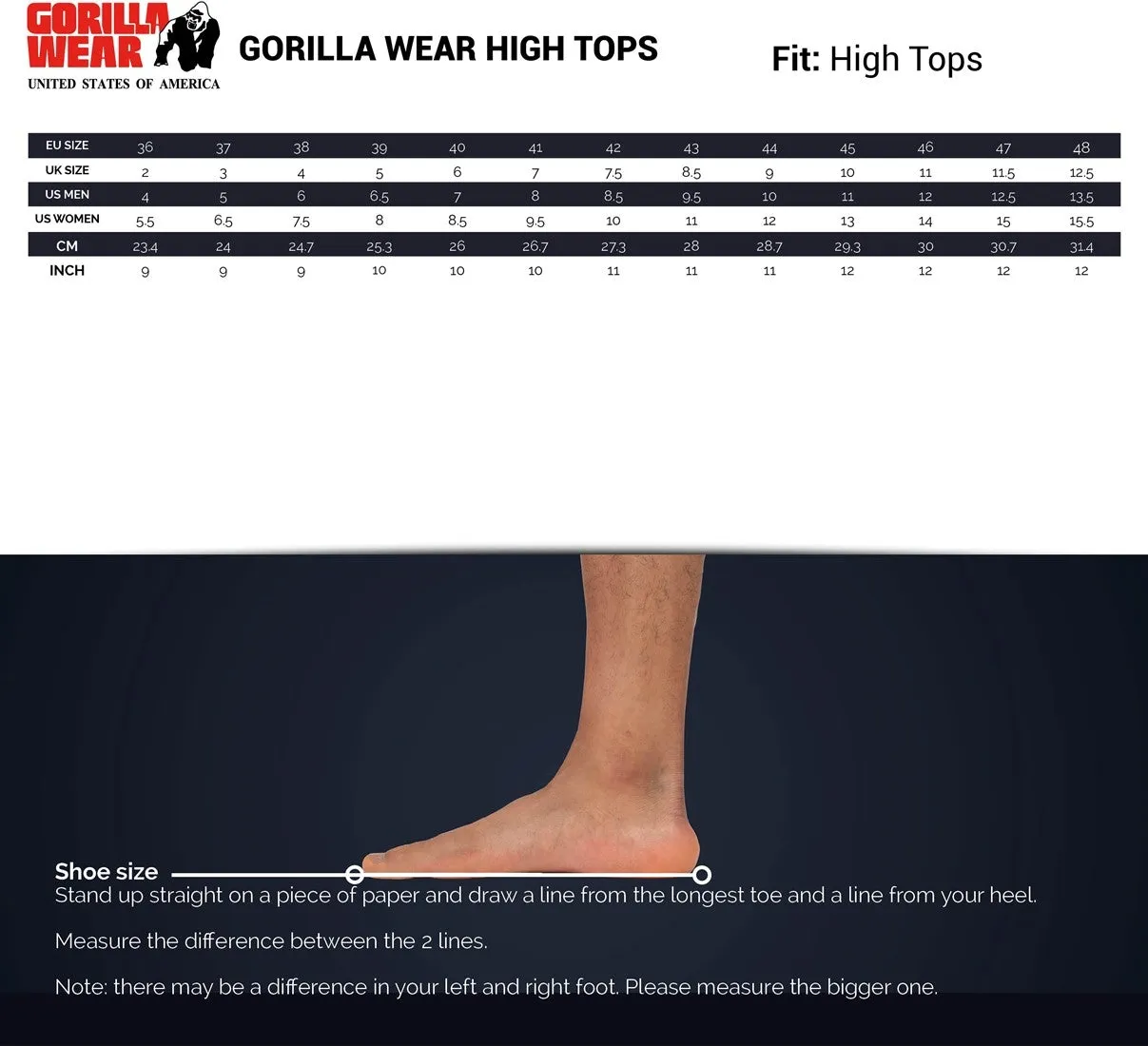 Gorilla Wear High Tops Black