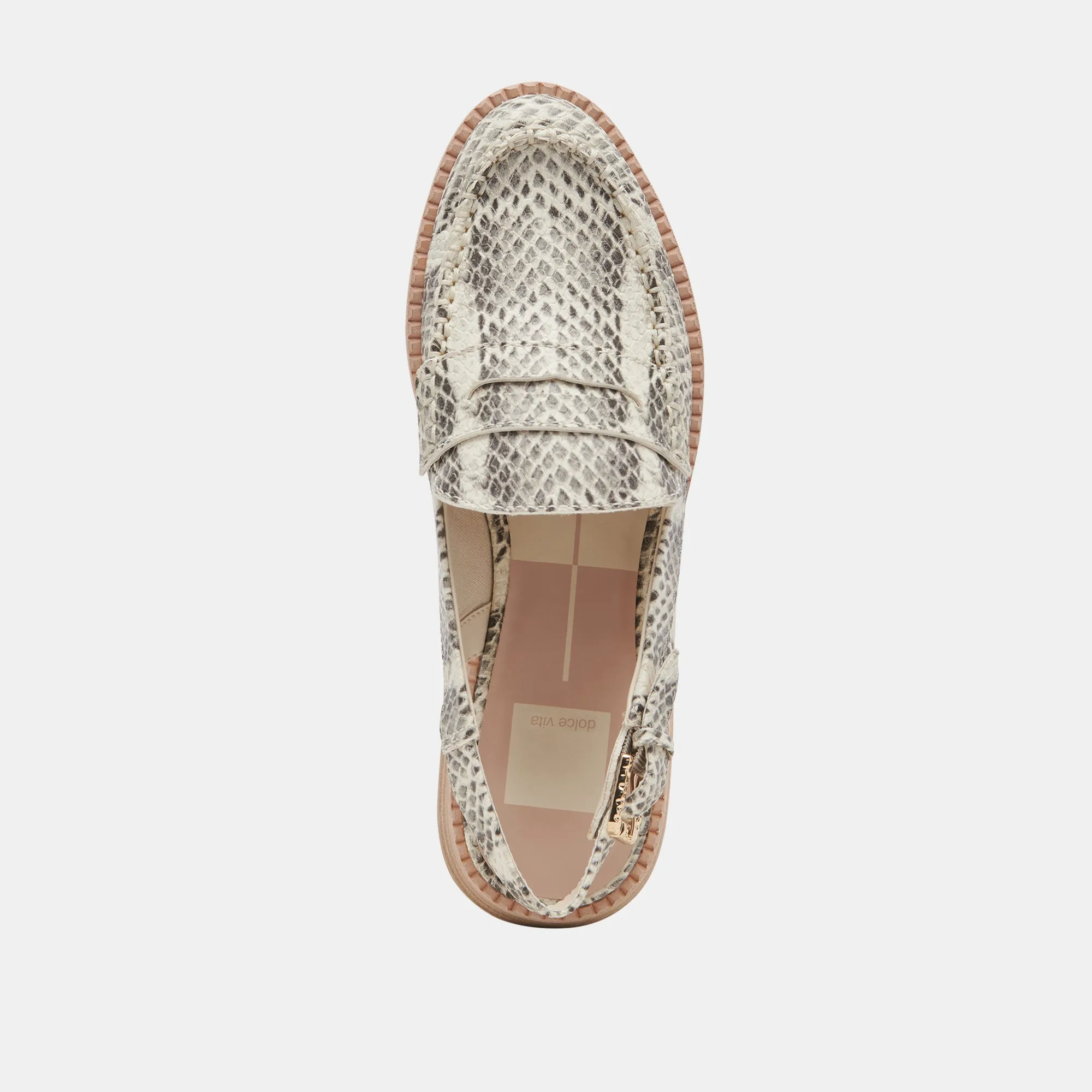 HARDI LOAFERS GREY WHITE SNAKE EMBOSSED