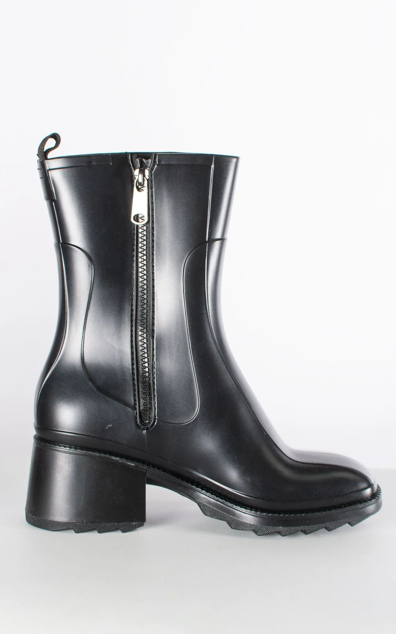 Heeled Welly Boot | Black