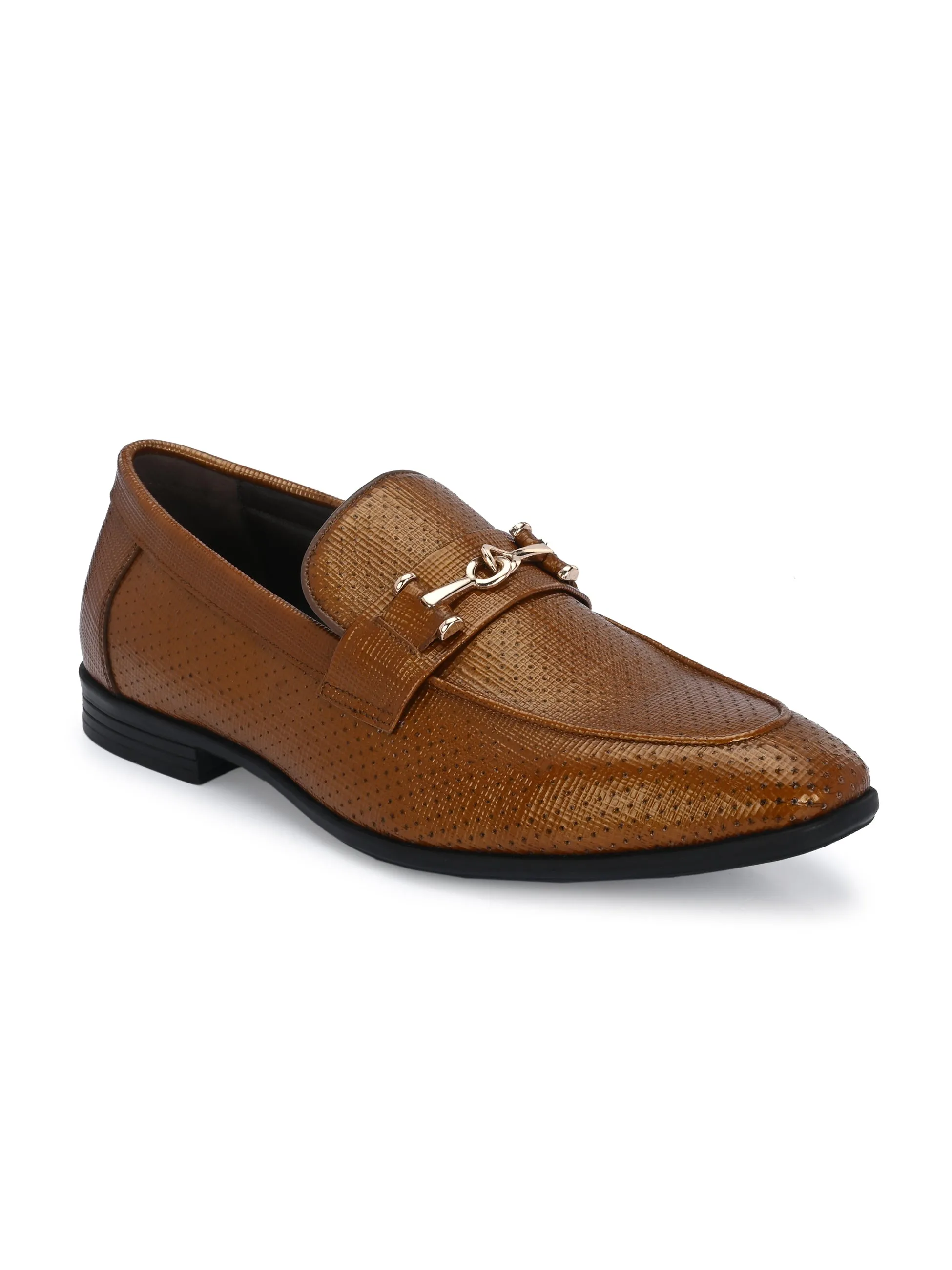 HITZ6344-Men's Tan Leather Party Wear Shoes