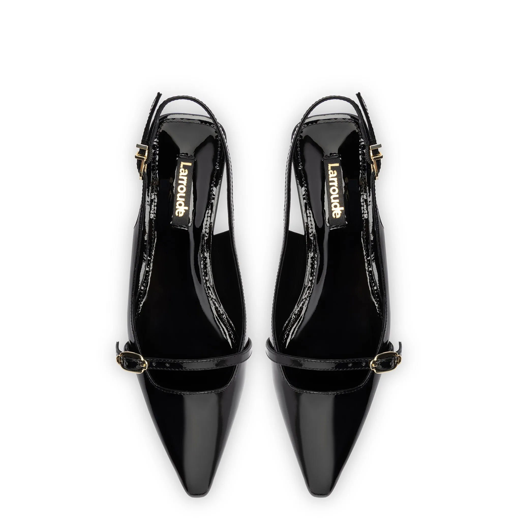 Ines Flat In Black Patent Leather