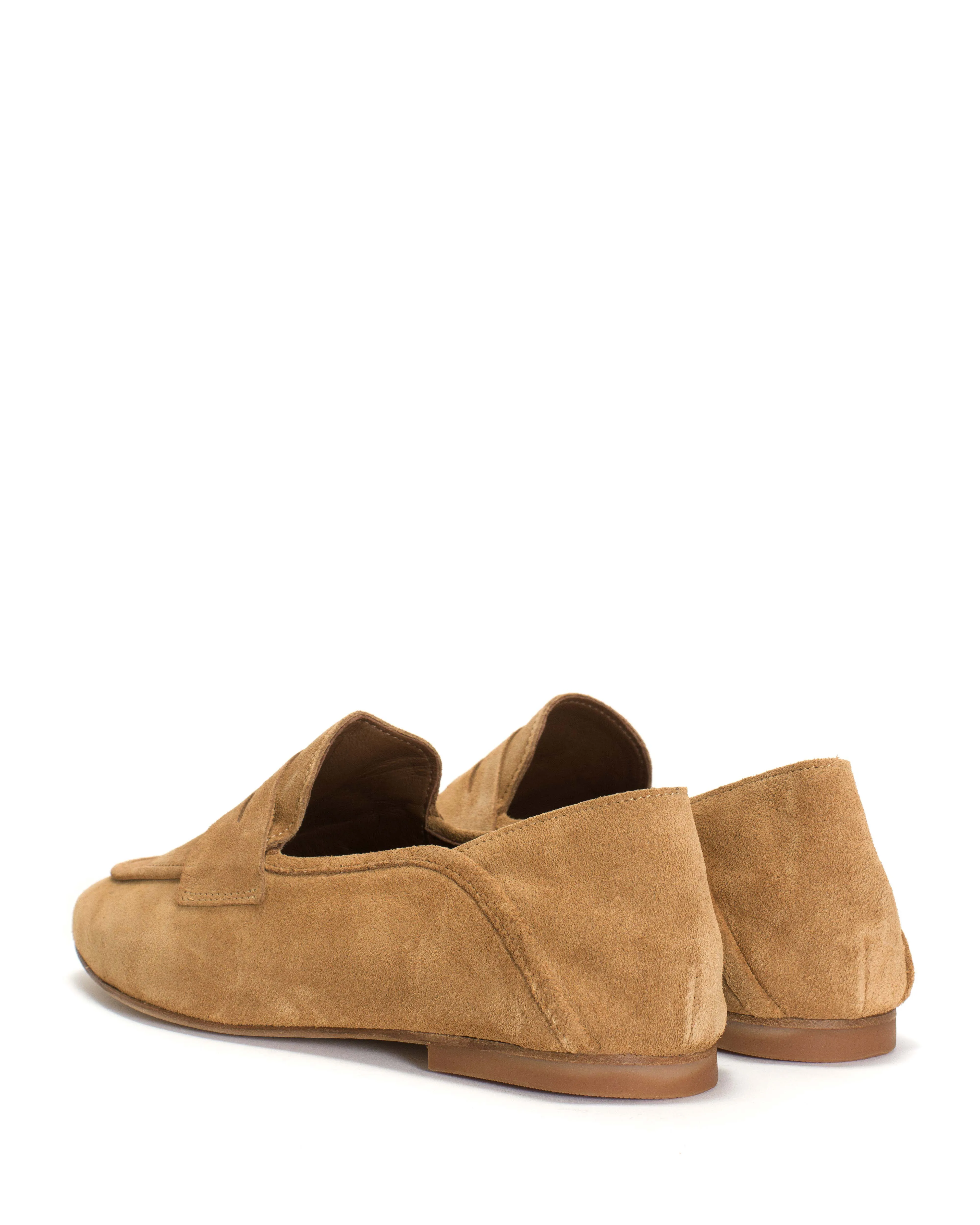 Lindsay Calf Suede Bamboo Brown