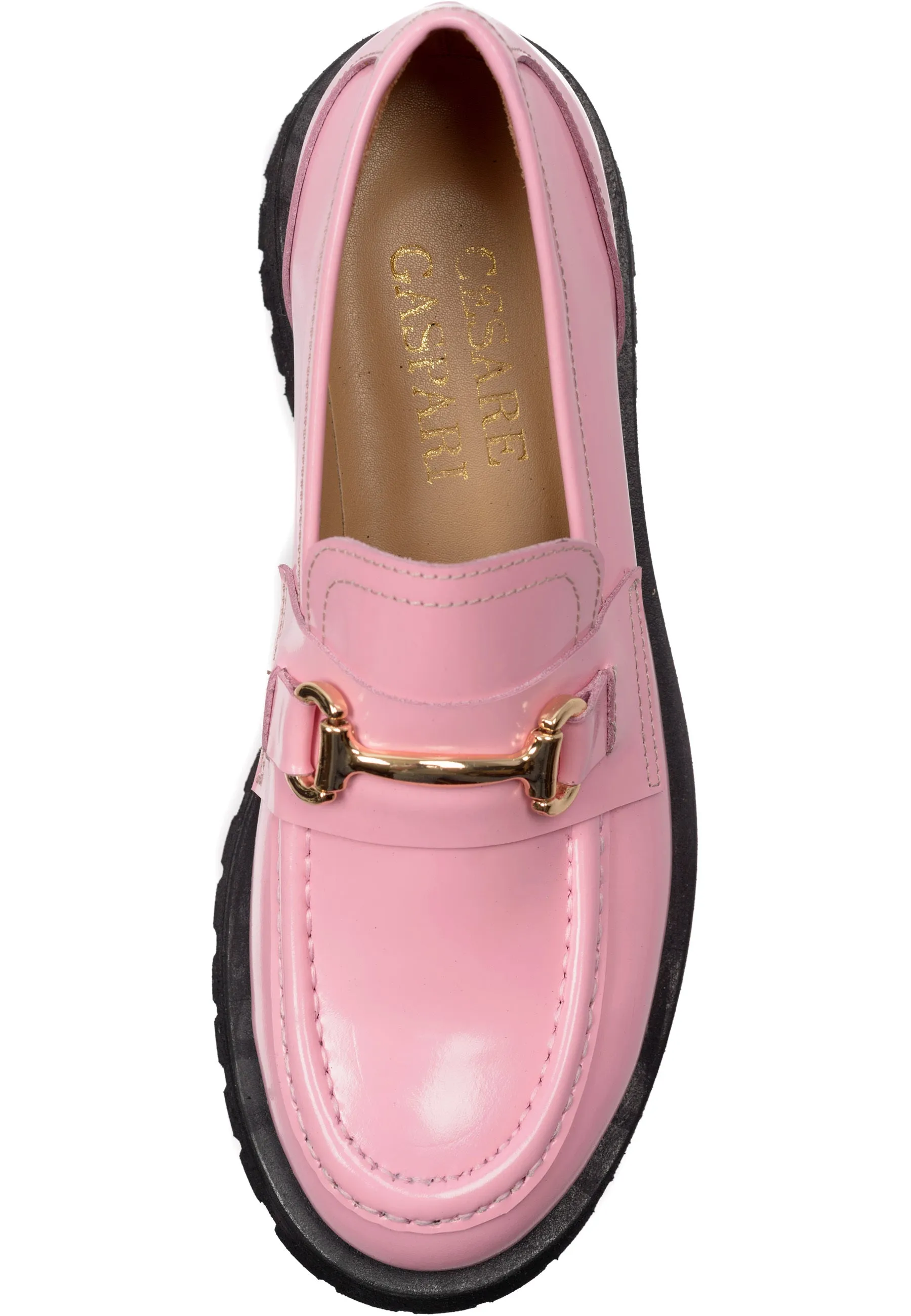 Luxe Glide Gold-Bit Loafers Josephine - Pink