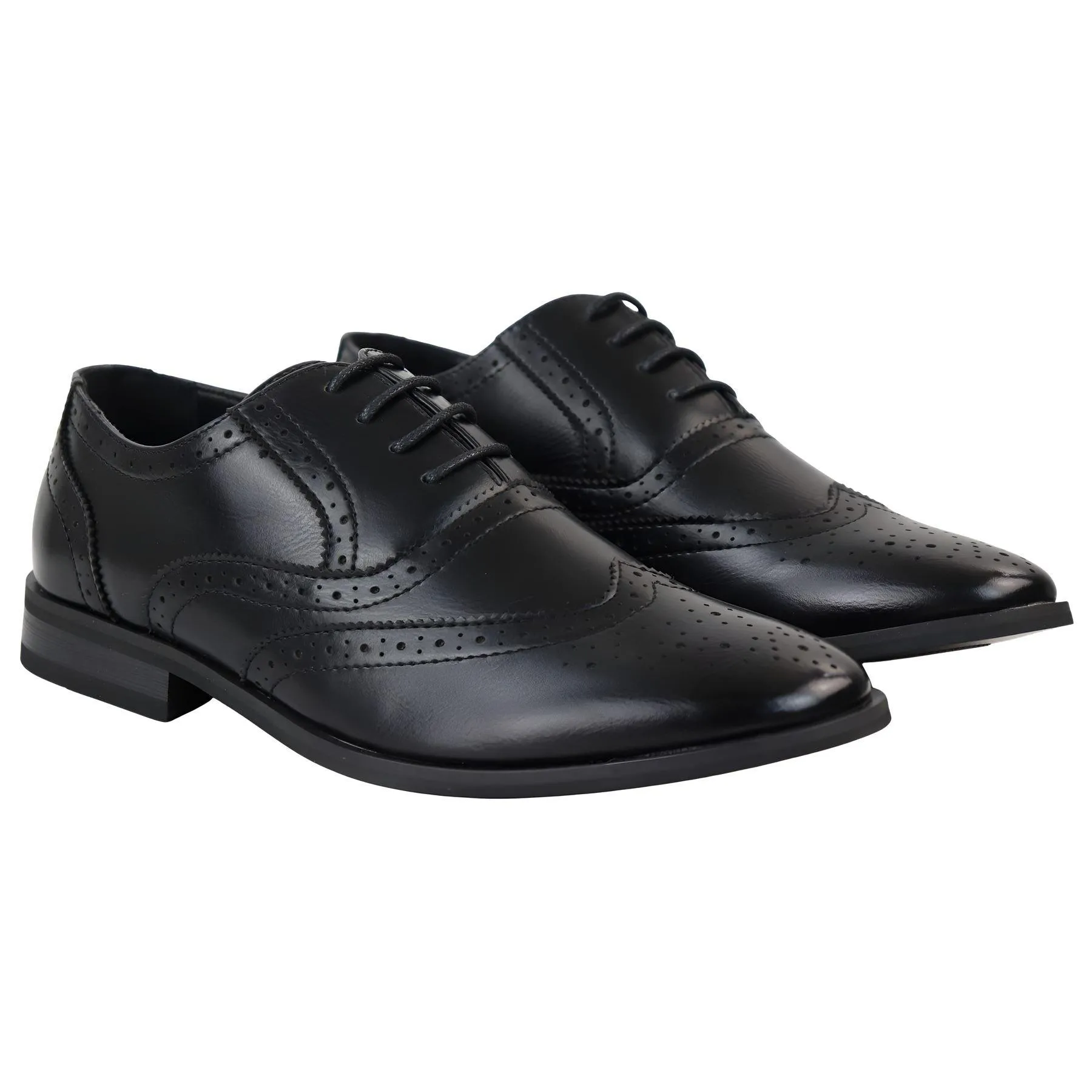 Men's Black Oxfords Shoes Brogues Derbys Formal Dress Shoe