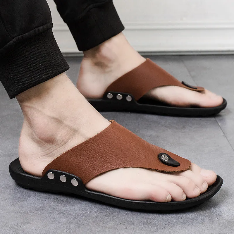 Men's New Summer New Korean Sandals Men's Flip-Flops Beach Shoes Fashion Casual Sandals