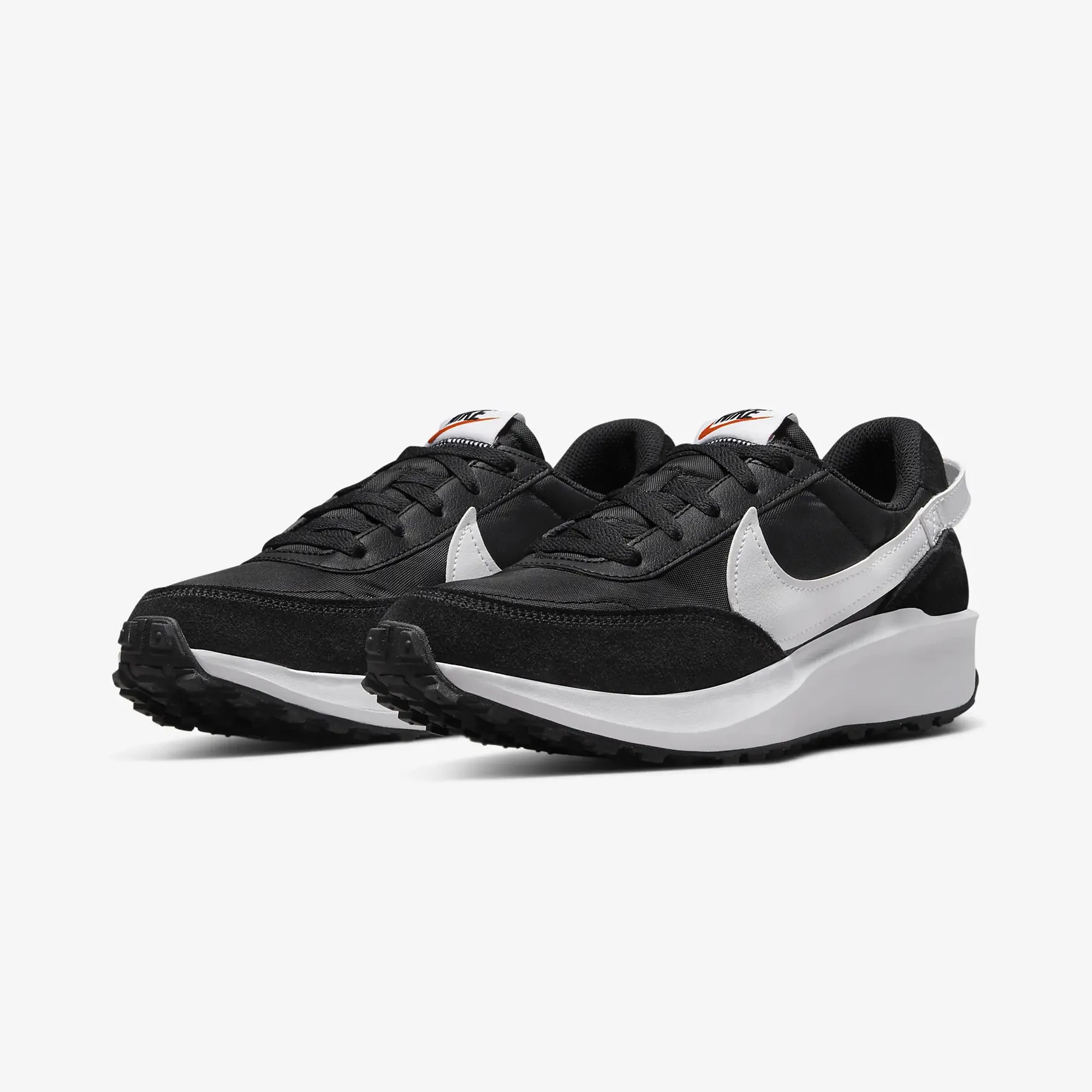 Nike | WAFFLE DEBUT  { BLACK/WHITE-ORANGE-CLEAR