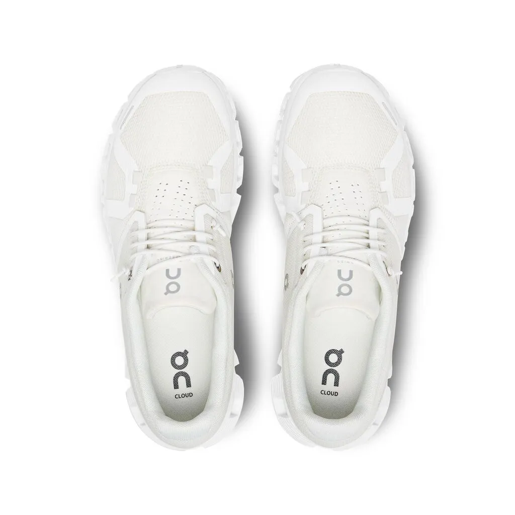 On Women's Cloud 5 Running Shoes Undyed White / White