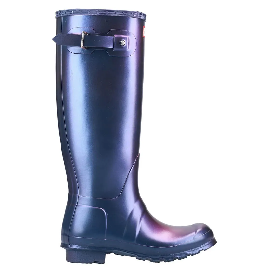 Original Tall Ladies Nebula Wellington Boots - Blue by Hunter