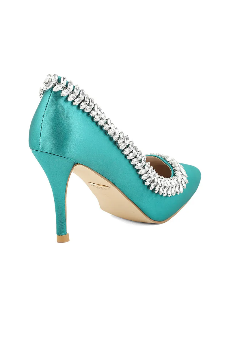 Party Wear Court Shoes I44409-Green