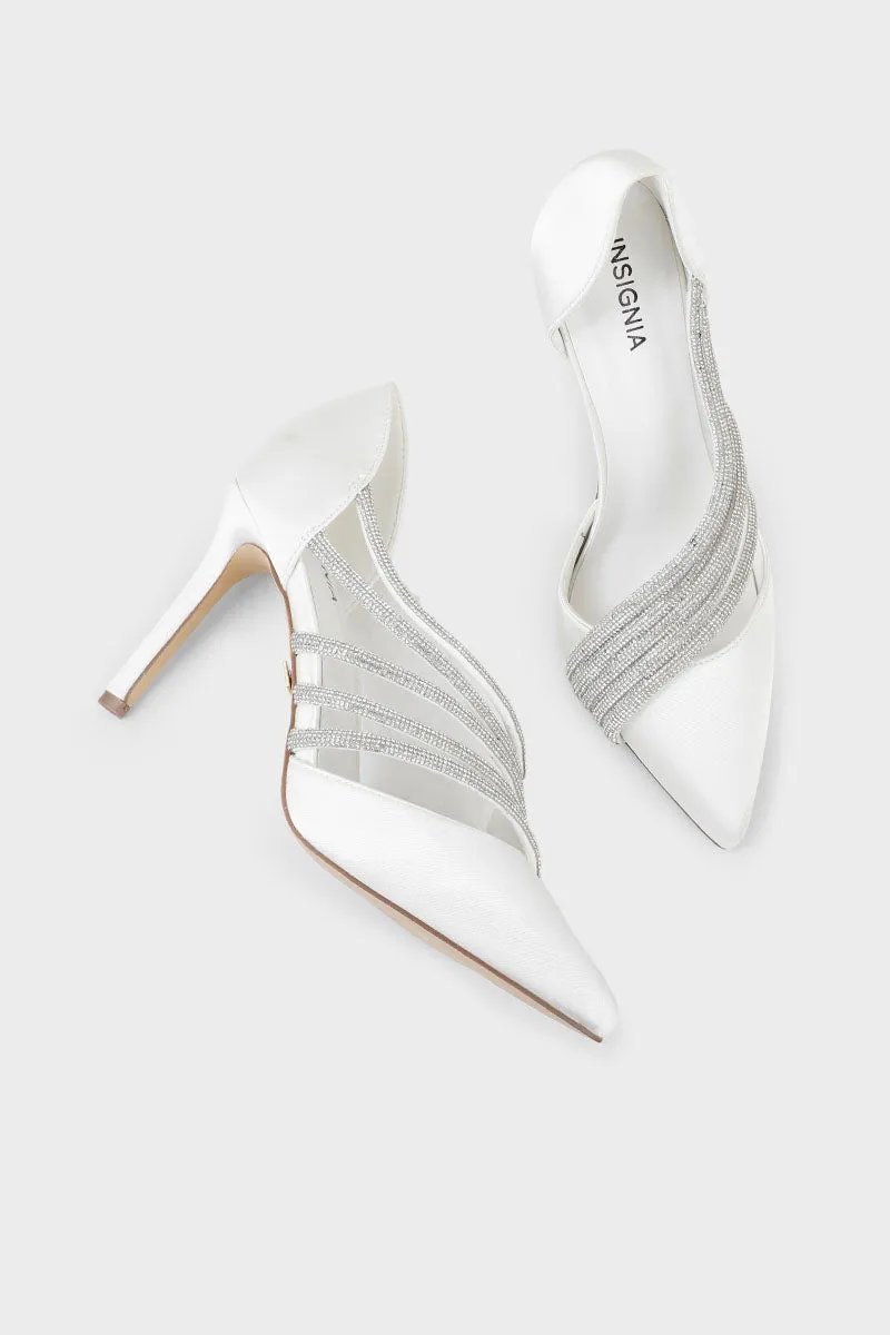 Party Wear Court Shoes I44471-White