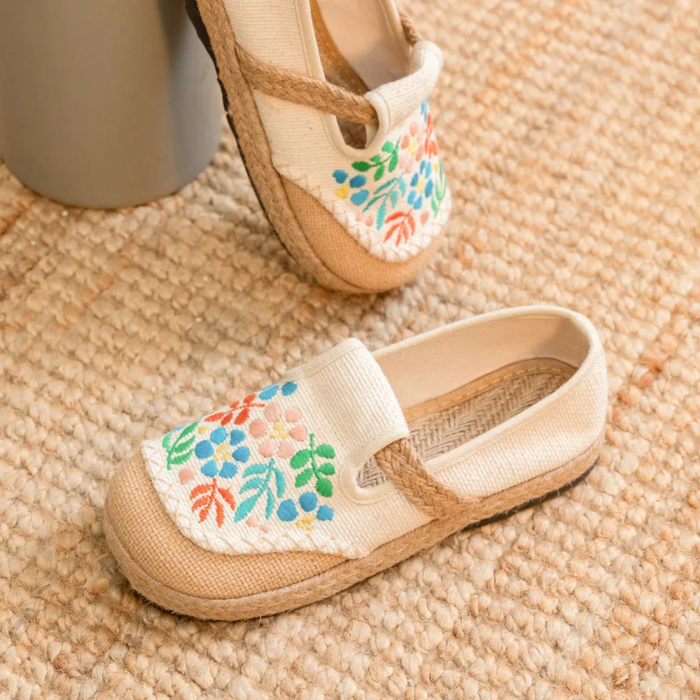 Popular Versatile Ethnic Style Linen Canvas Shoes