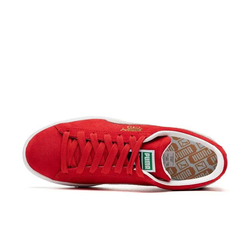 Puma Men's Suede Classic 21 Shoes - High Risk Red / White