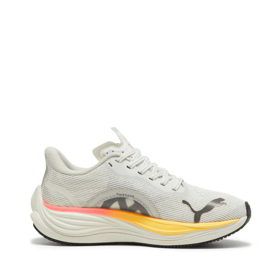 Puma Velocity Nitro 3 Women's Running Shoes Vapor Gray Sun Stream-Sunset Glow - AW24