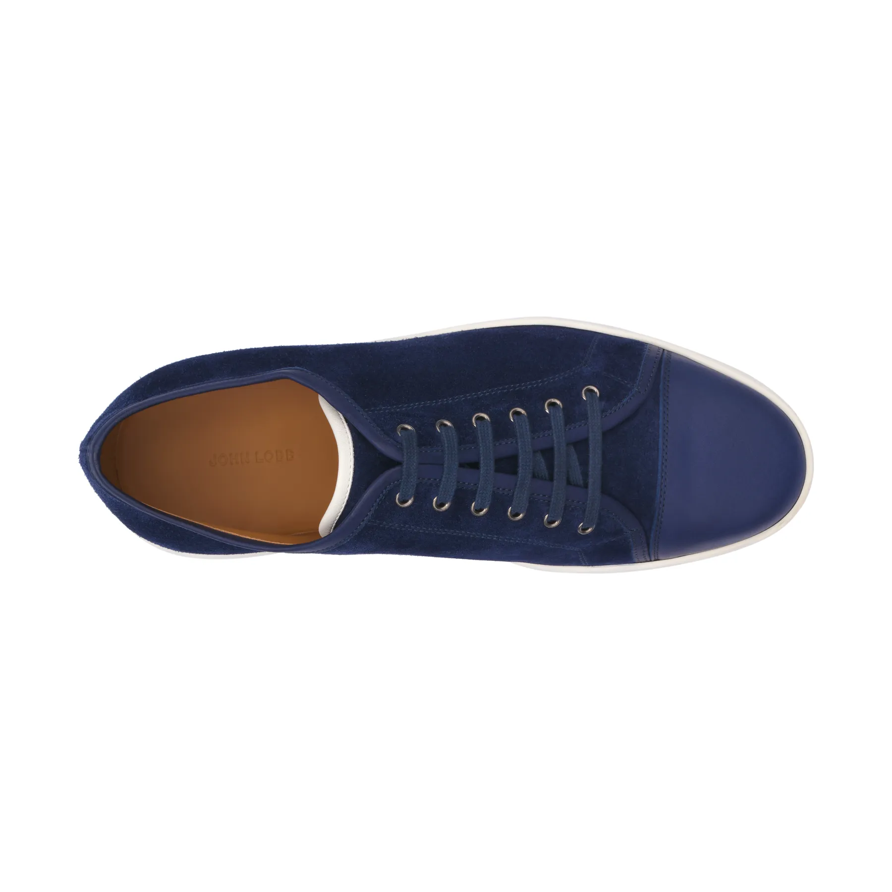 "Levah" Suede and Leather Sneakers in Royal Blue