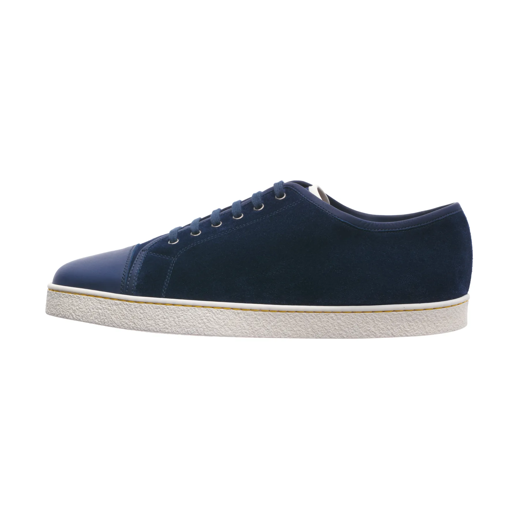 "Levah" Suede and Leather Sneakers in Royal Blue