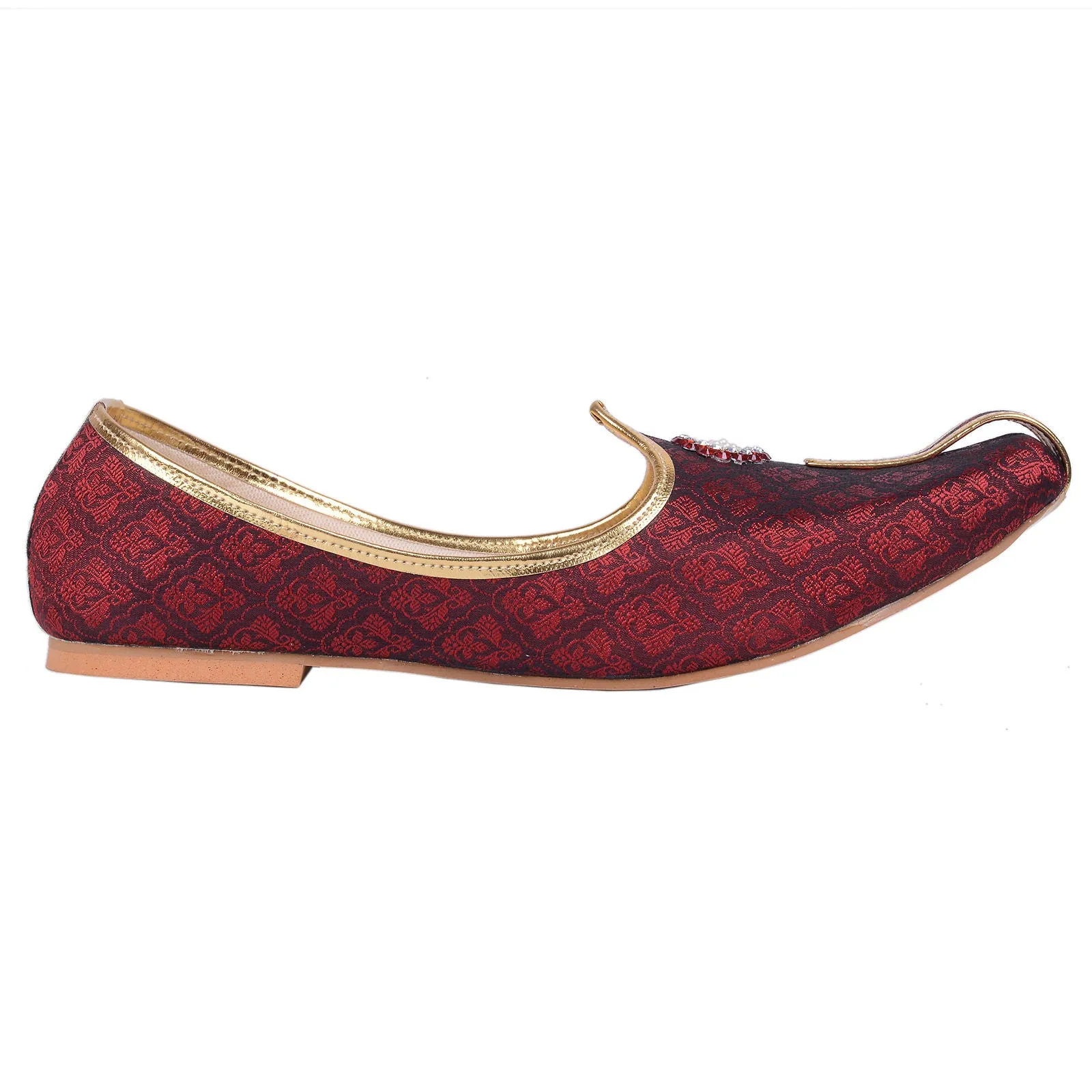 Rajwada Men Sherwani Shoe Maroon Pakistani Shoe Padhani Shoe Lahori Nagra Jutti