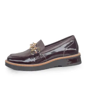 ROSKAR Loafers Choc Patent Mix