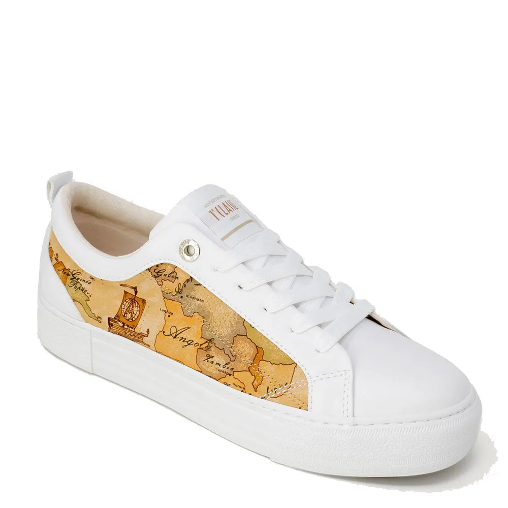 Scarpe Donna 1A Classe Alviero Martini Sneakers colore Bianco e Tessuto Geo Classic 1496