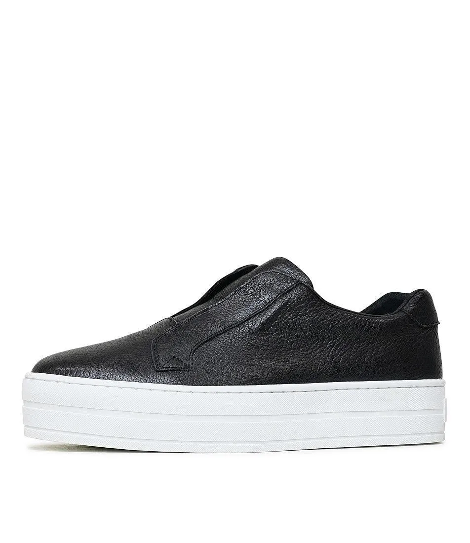 Shia Black Leather Sneakers